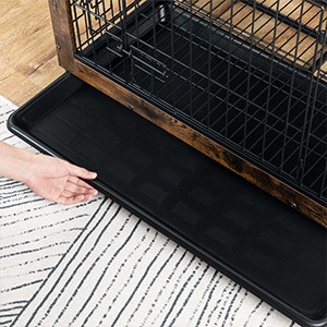 Dog Cage,Dog Crate Furniture, Wooden Pet Furniture with Pull-Out Tray, Home and Indoor Use