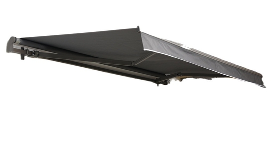 Retractable Awning, Polyester, Dark Grey, 300 X 200 Cm For Balcony Window