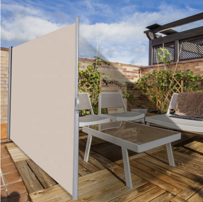 Side Awning, Full Aluminium Frame, 1.6x3M, Beige, Side Canopies, For Garden Backyark