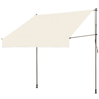 Clamp Awning, 2.5x1.3 CM, Beige, Sun Protection, Height From 200cm-300cm, Polyester