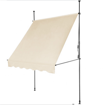 Clamp Awning, 2.5x1.3 CM, Beige, Sun Protection, Height From 200cm-300cm, Polyester