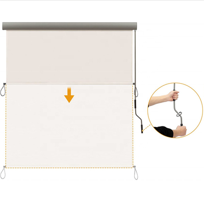 Vertical Awning, 160 X 250 Cm, Polyester, For Window Balcony, Beige