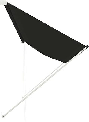 Clamp Awning, Dark Grey, Sun Protection,For Balcony, Window, Polyester