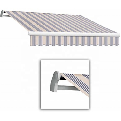 Retractable Awning, Polyester, Stripe 250 X 200 Cm For Balcony