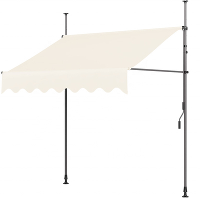 Clamp Awning, 1.5x1.3 CM, Beige, Sun Protection, Height From 200cm-300cm, Polyester
