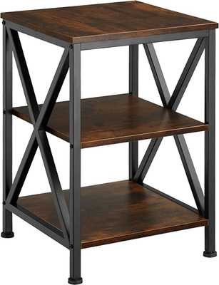 Side Table End Table Nightstand, Easy to Assemble, For Living Room Bedroom, 40x40x60cm