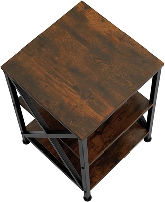 Side Table End Table Nightstand, Easy to Assemble, For Living Room Bedroom, 40x40x60cm