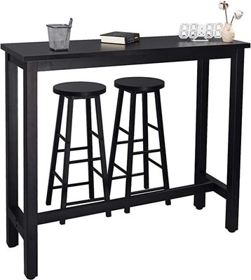 Bar Table Dining Table Metal Frame Industrial Design Easy Assembly Vintage Brown