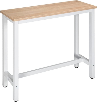 Dining Table Kitchen Table Metal Frame Industrial Design Easy Assembly Oak White