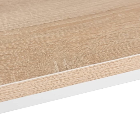 Dining Table Kitchen Table Metal Frame Industrial Design Easy Assembly Oak White
