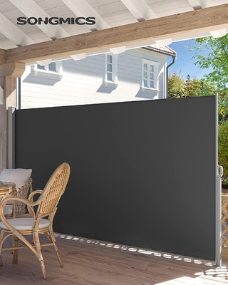 Patio Terrace Sun Shade Outdoor Canopy Side Awning Grey Garden Privacy Divider Folding Screen Auvent Retractable
