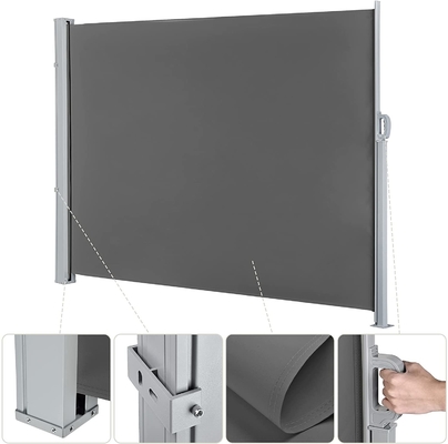 Patio Wind Breaker Outdoor Retractable Side Awning Waterproof Sun Shade Wind Screen Privacy Divider