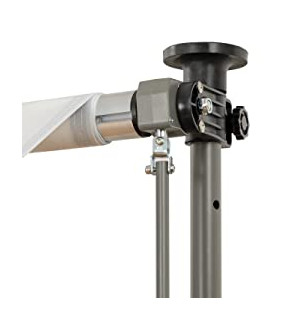 250/300 cm Wide Clamp Awning Sun Protection Balcony Awning Height Adjustable Sun Awning with Hand Crank without Drilling