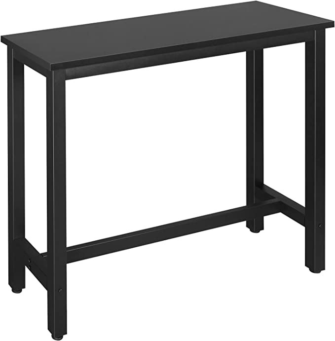 Bar Table Dining Table Metal Frame Industrial Design Easy Assembly Vintage Brown