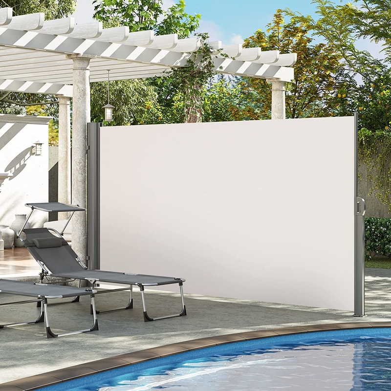 Aluminum Patio Privacy Screen Retractable Side Awning Outdoor Side Shade Privacy Fence with waterproof UV resistant